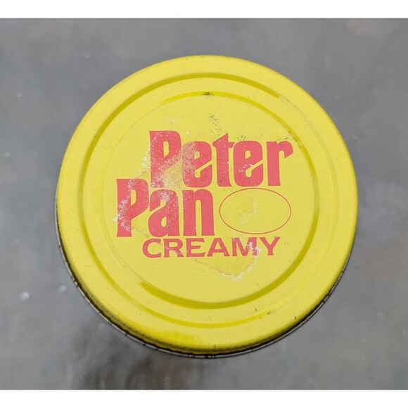 VTG Peter Pan Glass Peanut Butter Jars 80s Matching Creamy Crunchy Retro Yellow - Picture 7 of 9